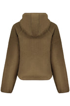 GUESS JEANS DAMEN BRAUNES SWEATSHIRT MIT REISSVERSCHLUSS