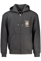 GUESS JEANS HERREN SWEATSHIRT MIT ZIP-UP SCHWARZ