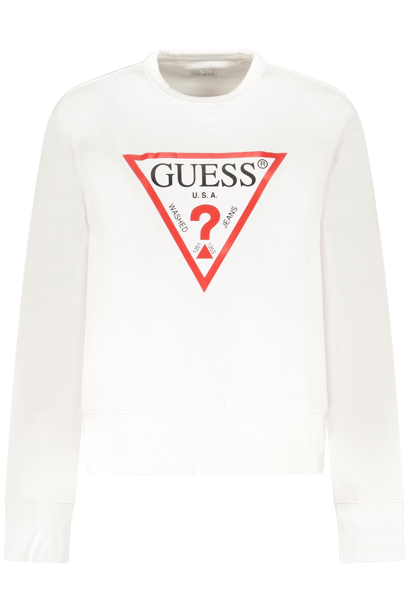 GUESS JEANS DAMEN-SWEATSHIRT MIT ZIP-UP-DETAILS
