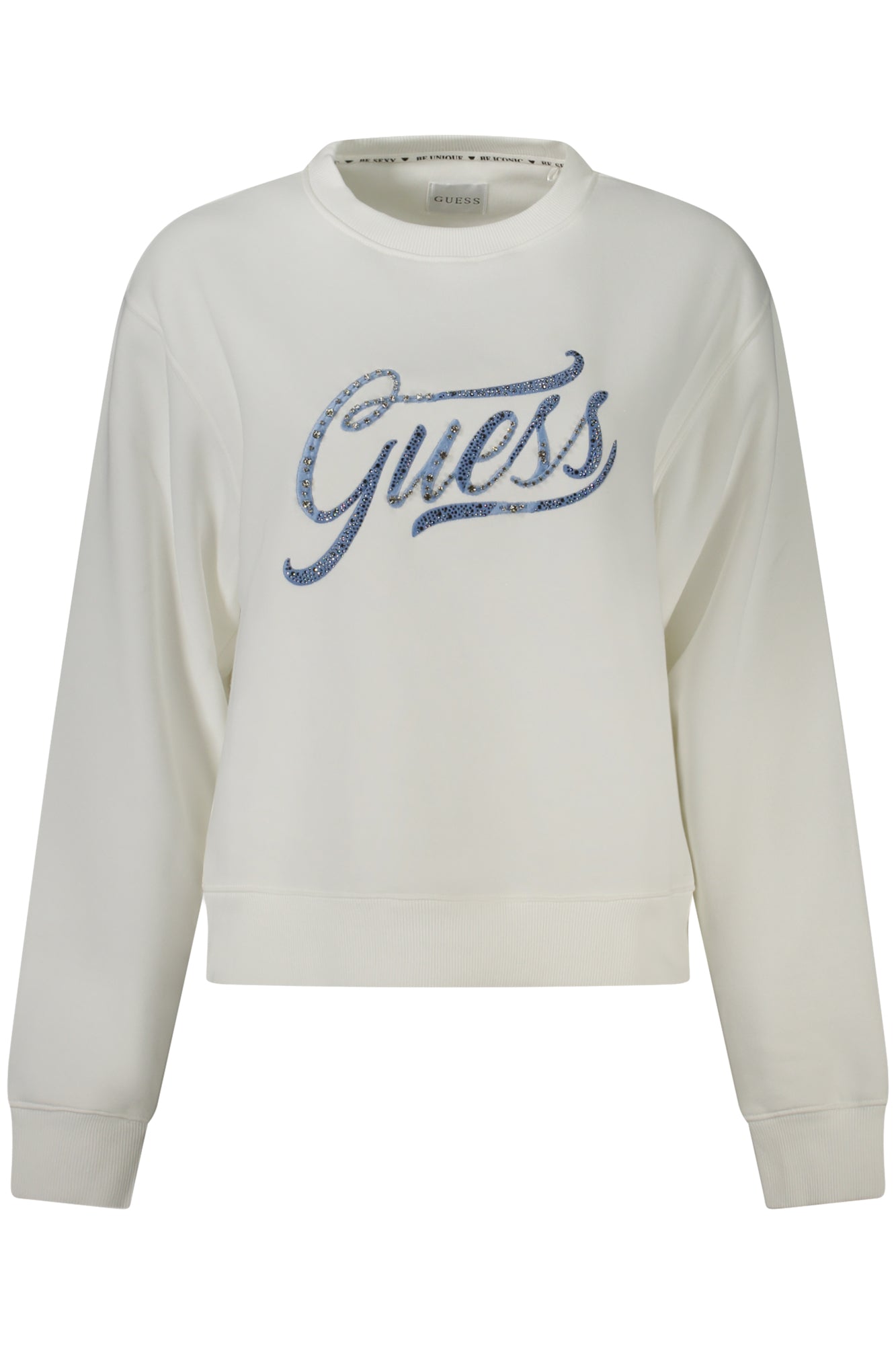 GUESS JEANS SWEATSHIRT OHNE REISSVERSCHLUSS DAMEN WEISS