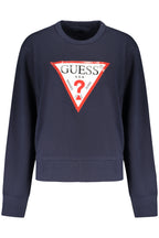 GUESS JEANS DAMEN BLAUES SWEATSHIRT MIT REISSVERSCHLUSS