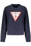 GUESS JEANS DAMEN BLAUES SWEATSHIRT MIT REISSVERSCHLUSS