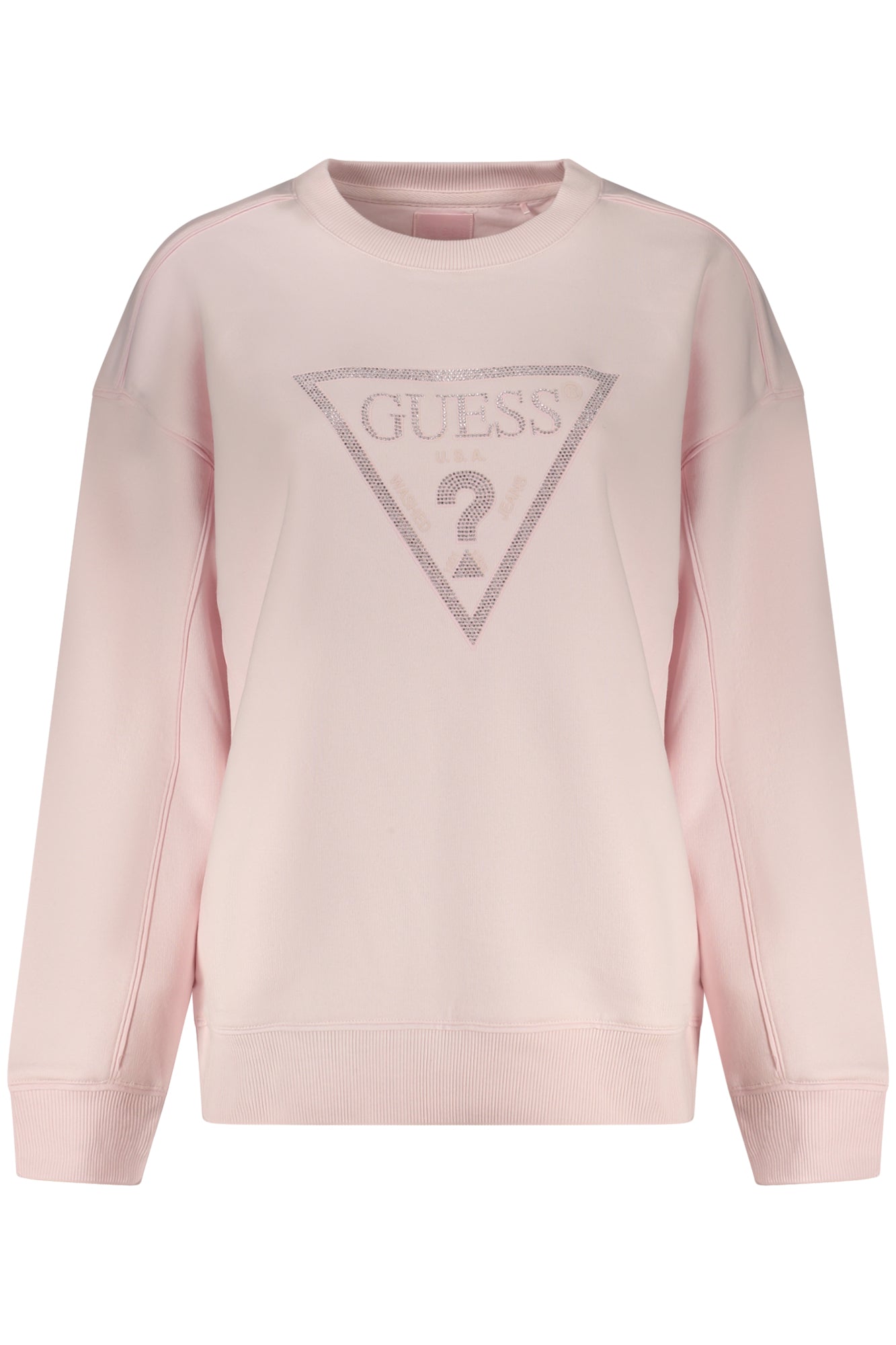 GUESS JEANS Sweatshirt Damen – Rosa Reißverschluss-Sweatshirt mit Logo Rosa