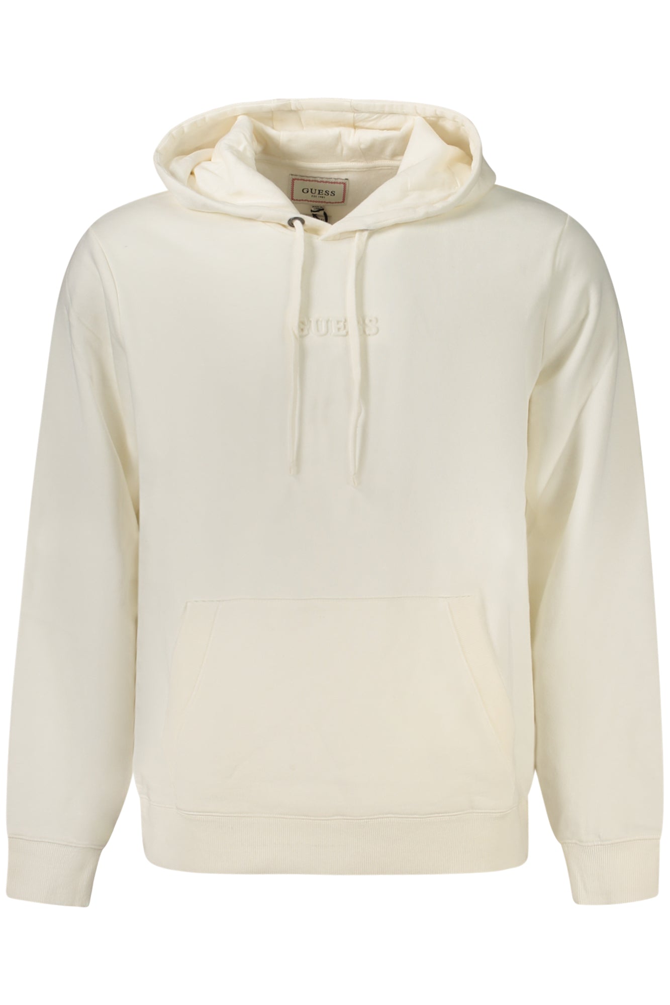 GUESS JEANS Sweatshirt Herren Schwarz – Kapuzenpullover aus Bio-Baumwolle Weiß