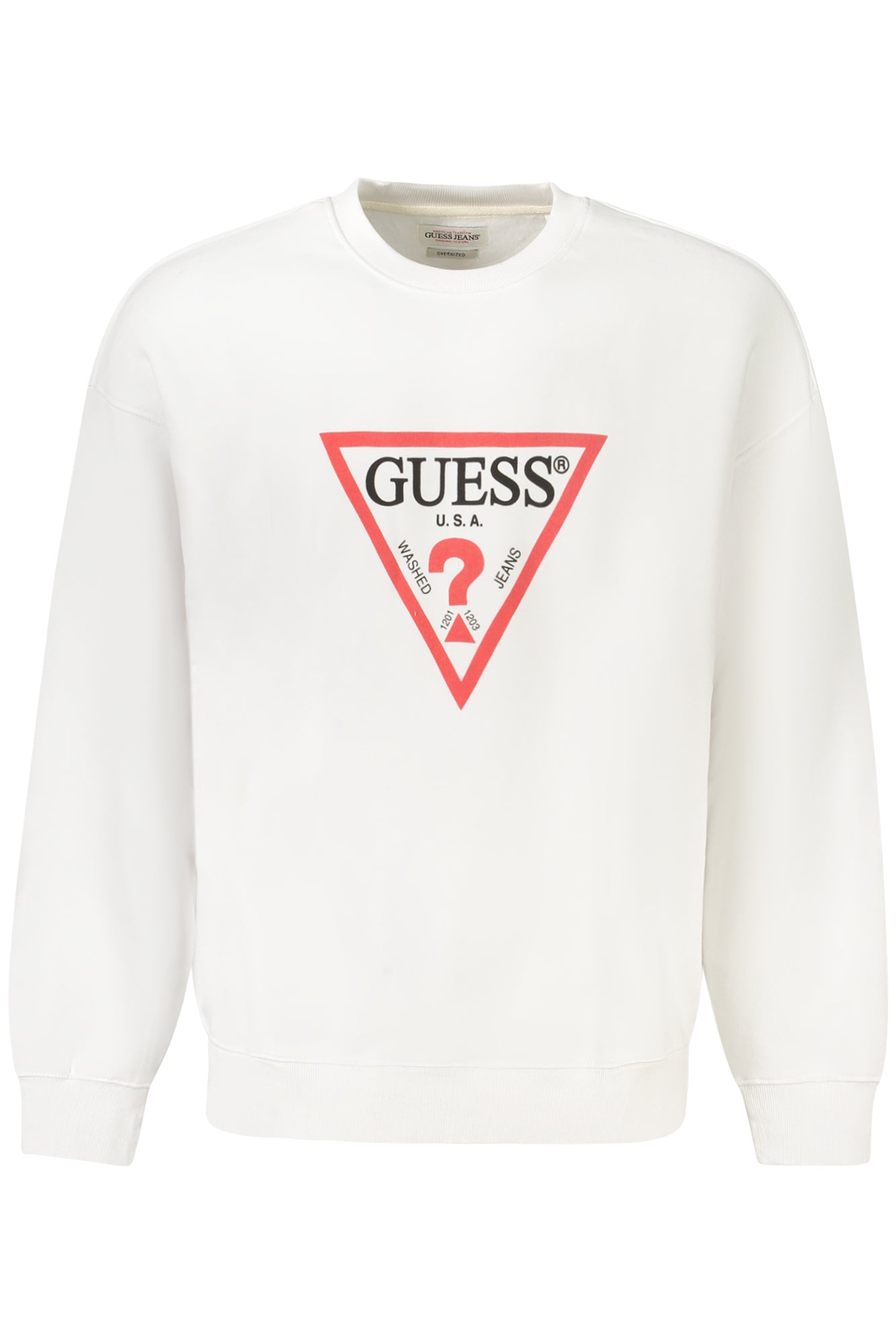 Guess Jeans Sweatshirt Ohne Reissverschluss Herren Grau Weiß