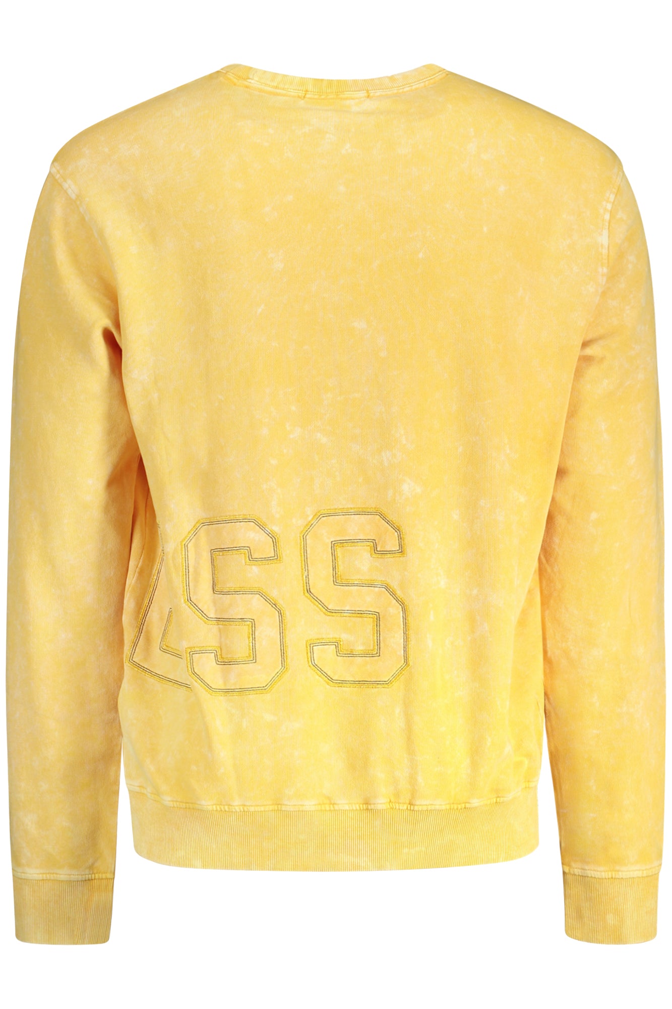 GUESS JEANS Sweatshirt Herren Gelb – Gebürstet mit Logo-Stickerei | soulluna.de Gelb