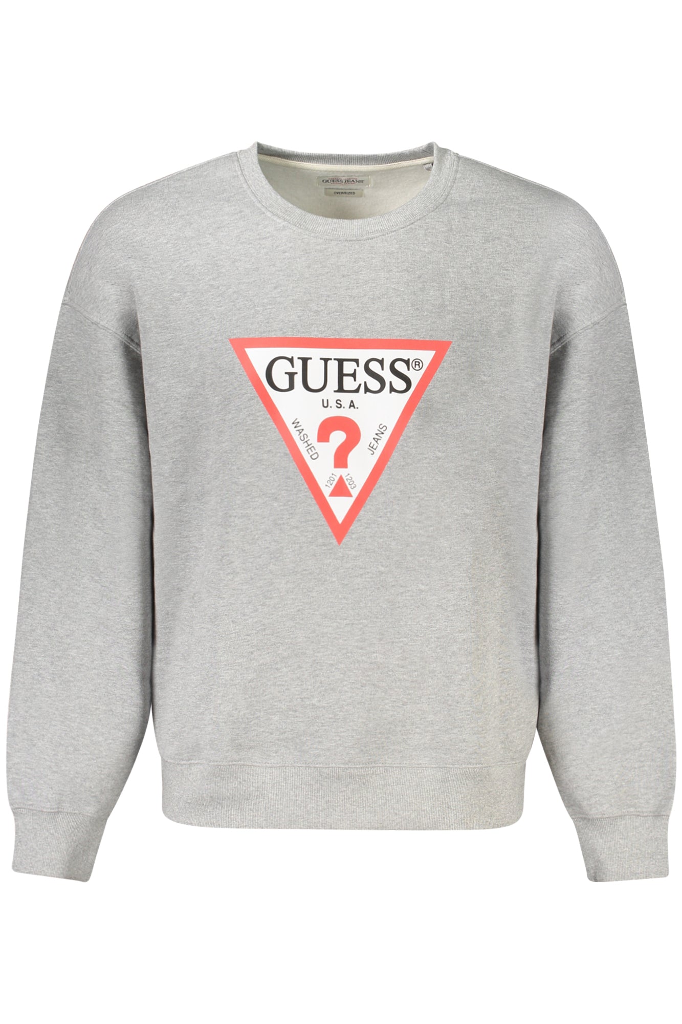 GUESS JEANS SWEATSHIRT OHNE REISSVERSCHLUSS HERREN GRAU Hauptbild