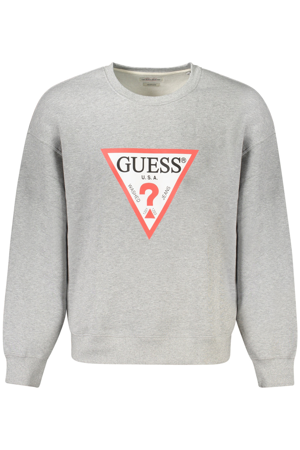 GUESS JEANS SWEATSHIRT OHNE REISSVERSCHLUSS HERREN GRAU