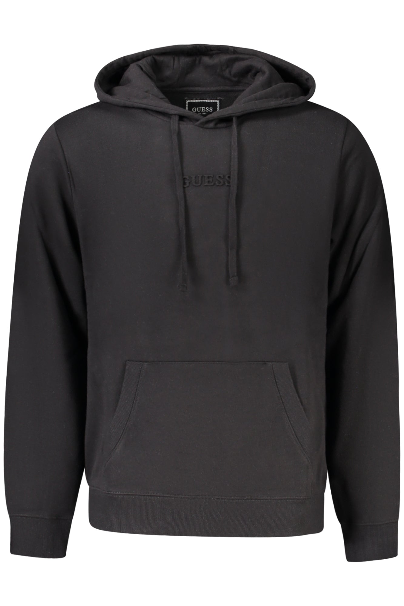GUESS JEANS Sweatshirt Herren Schwarz – Kapuzenpullover aus Bio-Baumwolle Schwarz