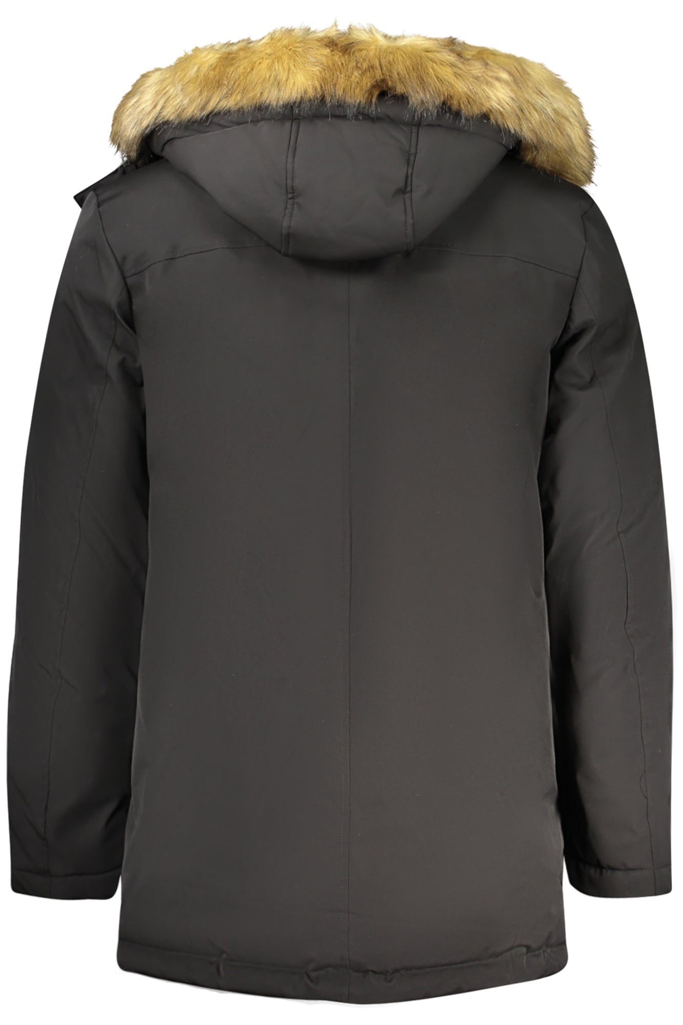 GUESS JEANS Herrenjacke schwarz – Wind- und wasserabweisend mit abnehmbarer Kapuze Schwarz