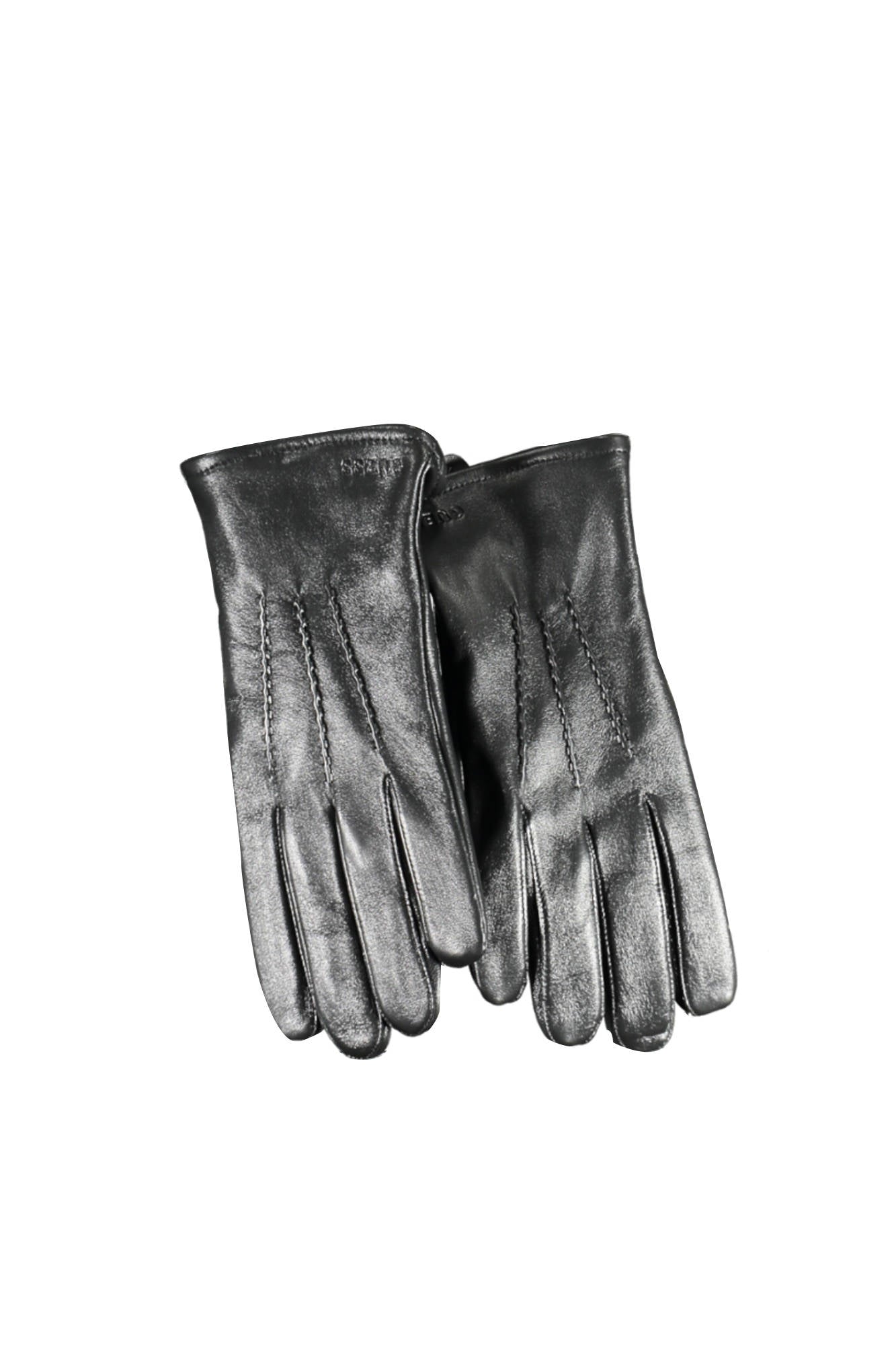 GUESS JEANS Black Man Handschuhe Herren – Lederhandschuhe mit Logo-Detail Schwarz