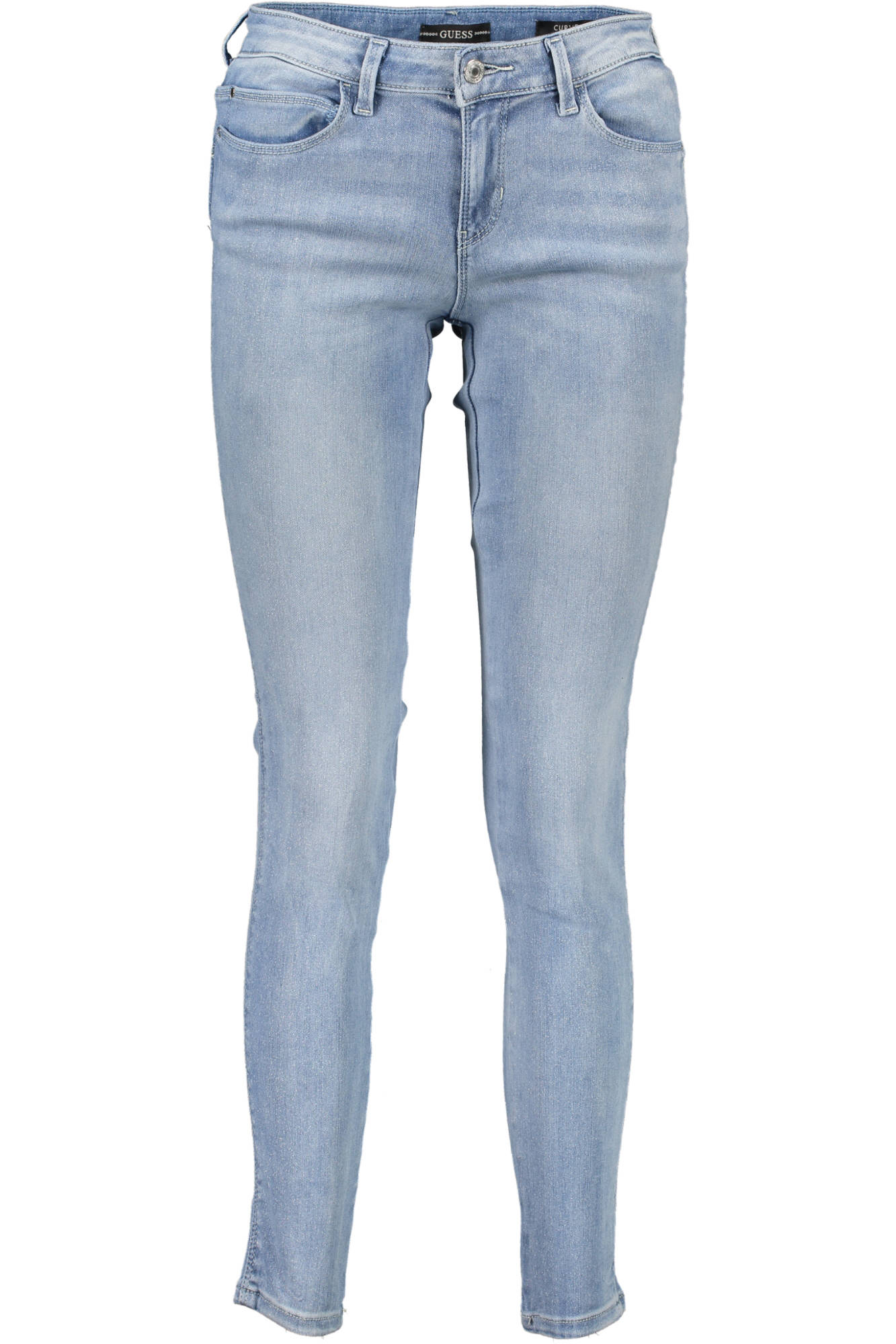 GUESS JEANS Damen Jeans Hellblau – 5-Pocket Denim für Frühjahr/Sommer Hellblau