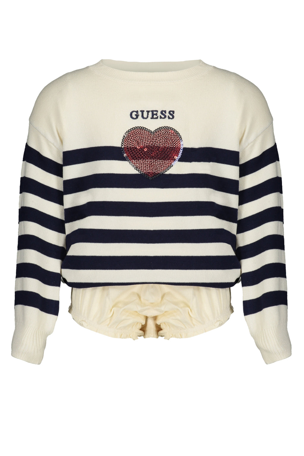 GUESS JEANS WEISSER MÄDCHENPULLOVER