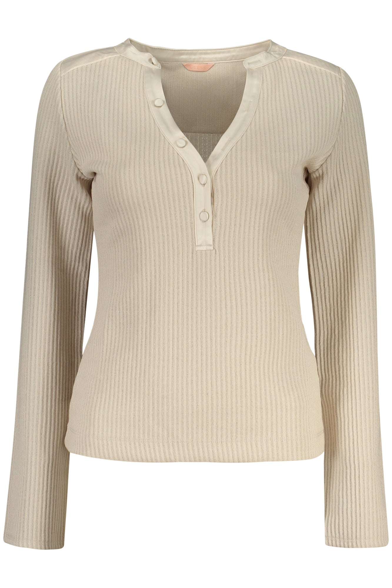 GUESS JEANS Damen Oberteile – Pullover, aus Baumwolle Beige Hauptbild