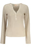 GUESS JEANS Damen Oberteile – Pullover, aus Baumwolle Beige