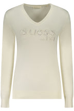 GUESS JEANS WEIßER PULLOVER FÜR DAMEN