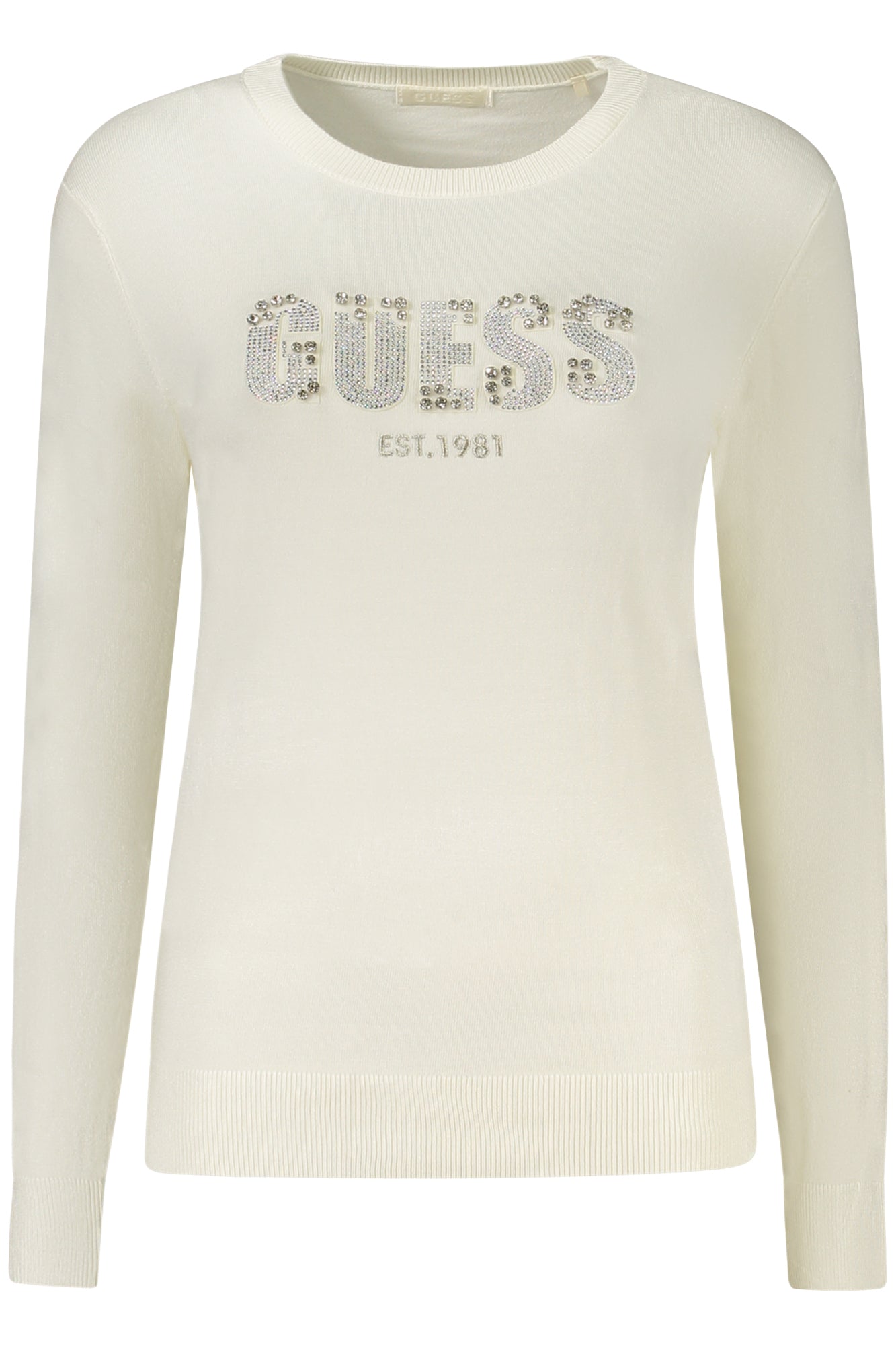 GUESS JEANS WEIßER PULLOVER FÜR DAMEN Hauptbild