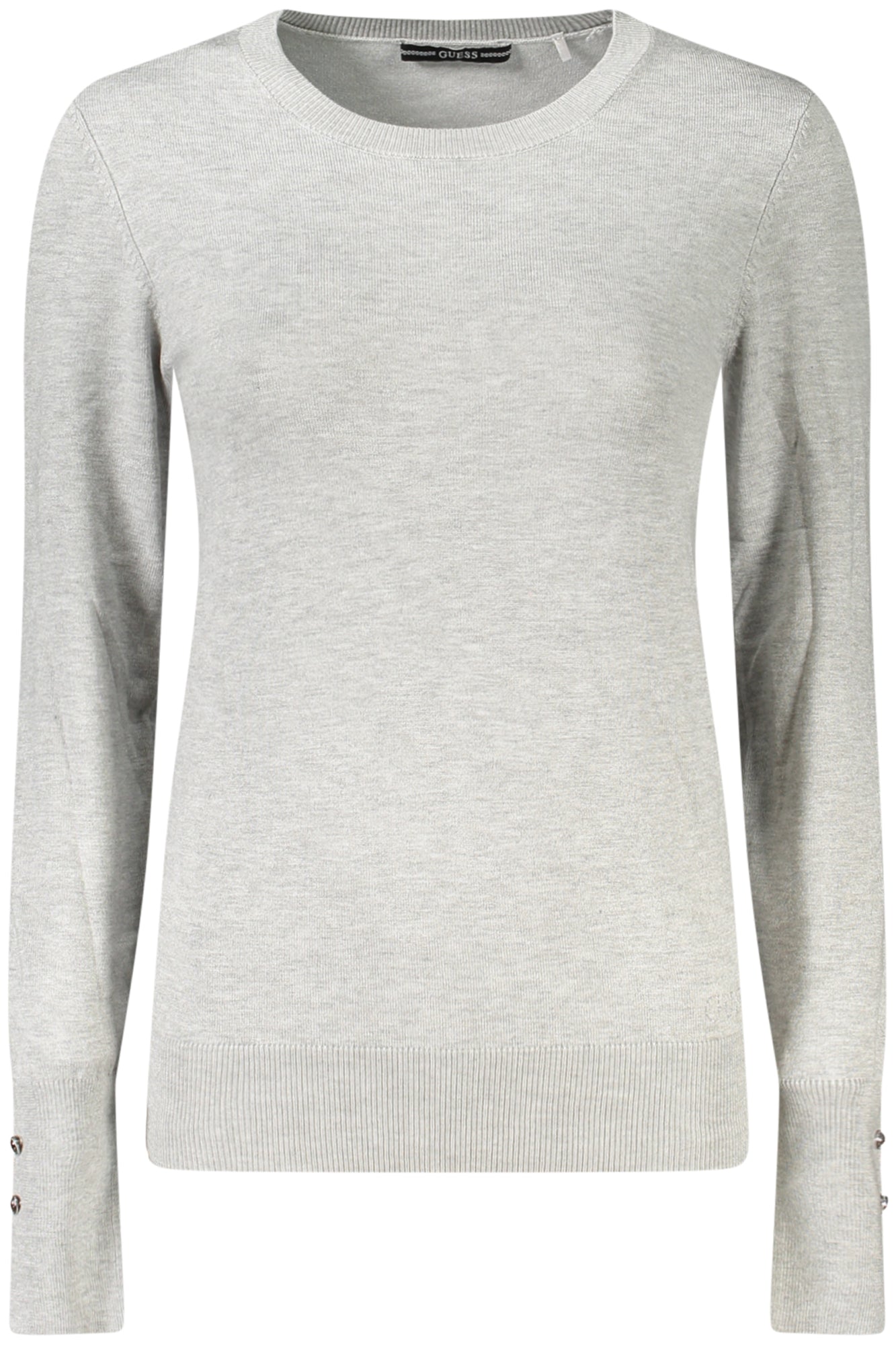 GUESS JEANS Schwarzer Pullover Damen – Strass-Applikation & Logo | soulluna.de Grau