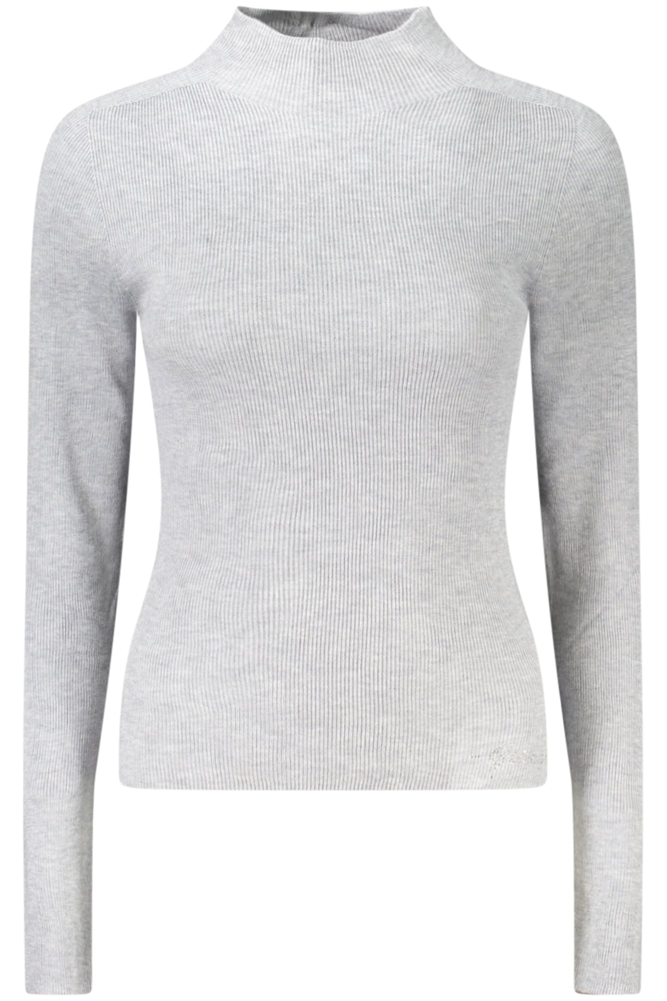 GUESS JEANS Damen-Pullover Grau – Langarm mit Strass-Applikationen | soulluna.de Grau Hauptbild