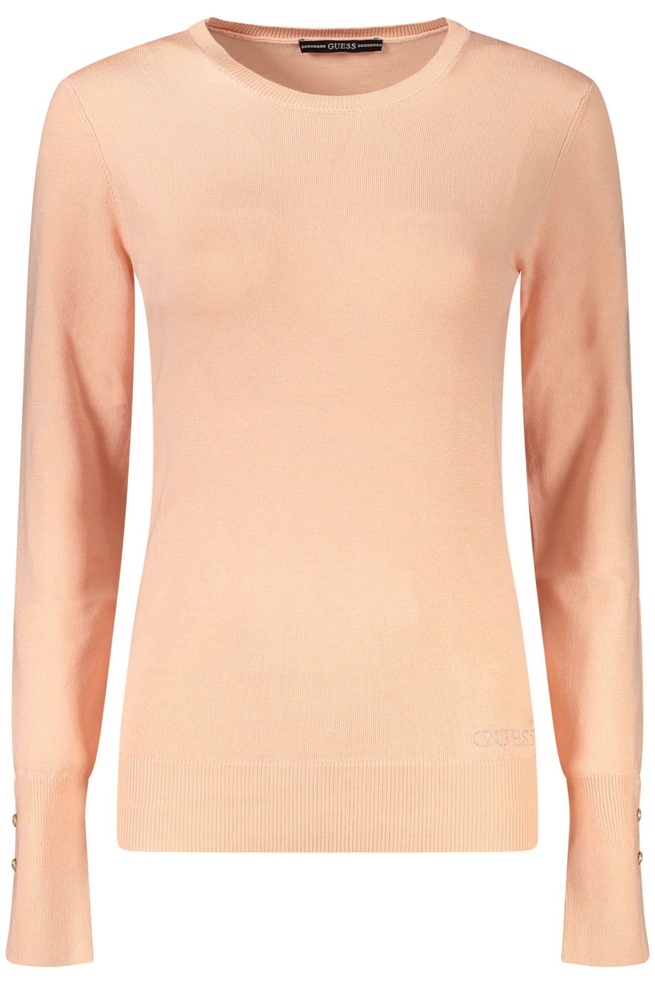 GUESS JEANS Schwarzer Pullover Damen – Strass-Applikation & Logo | soulluna.de Rosa