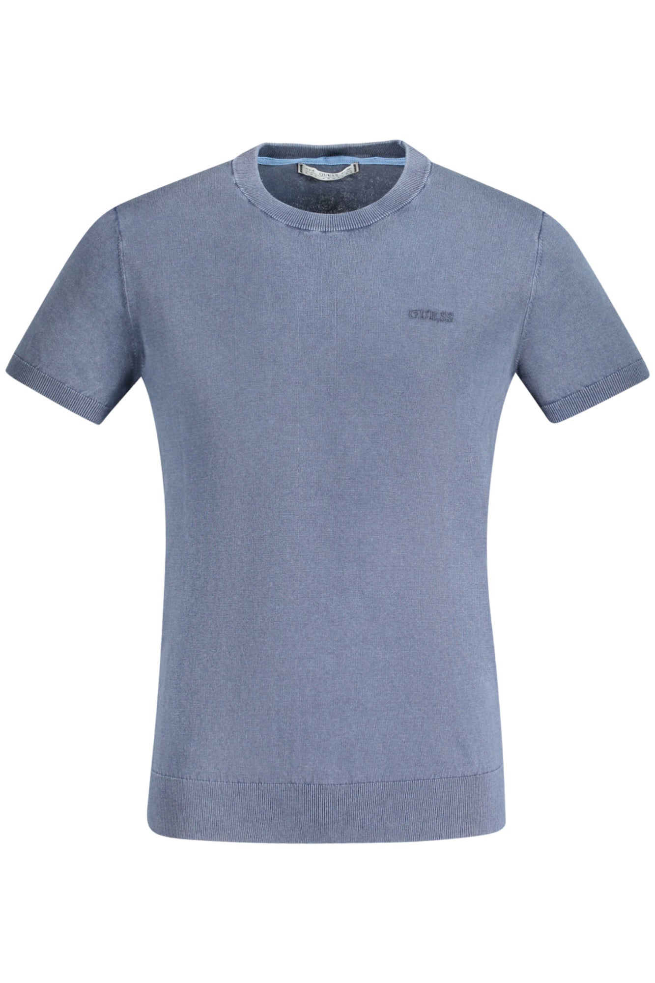 GUESS JEANS Pullover Herren – Kurzarm-Shirt mit Logo-Stickerei für Frühjahr/Sommer Blau