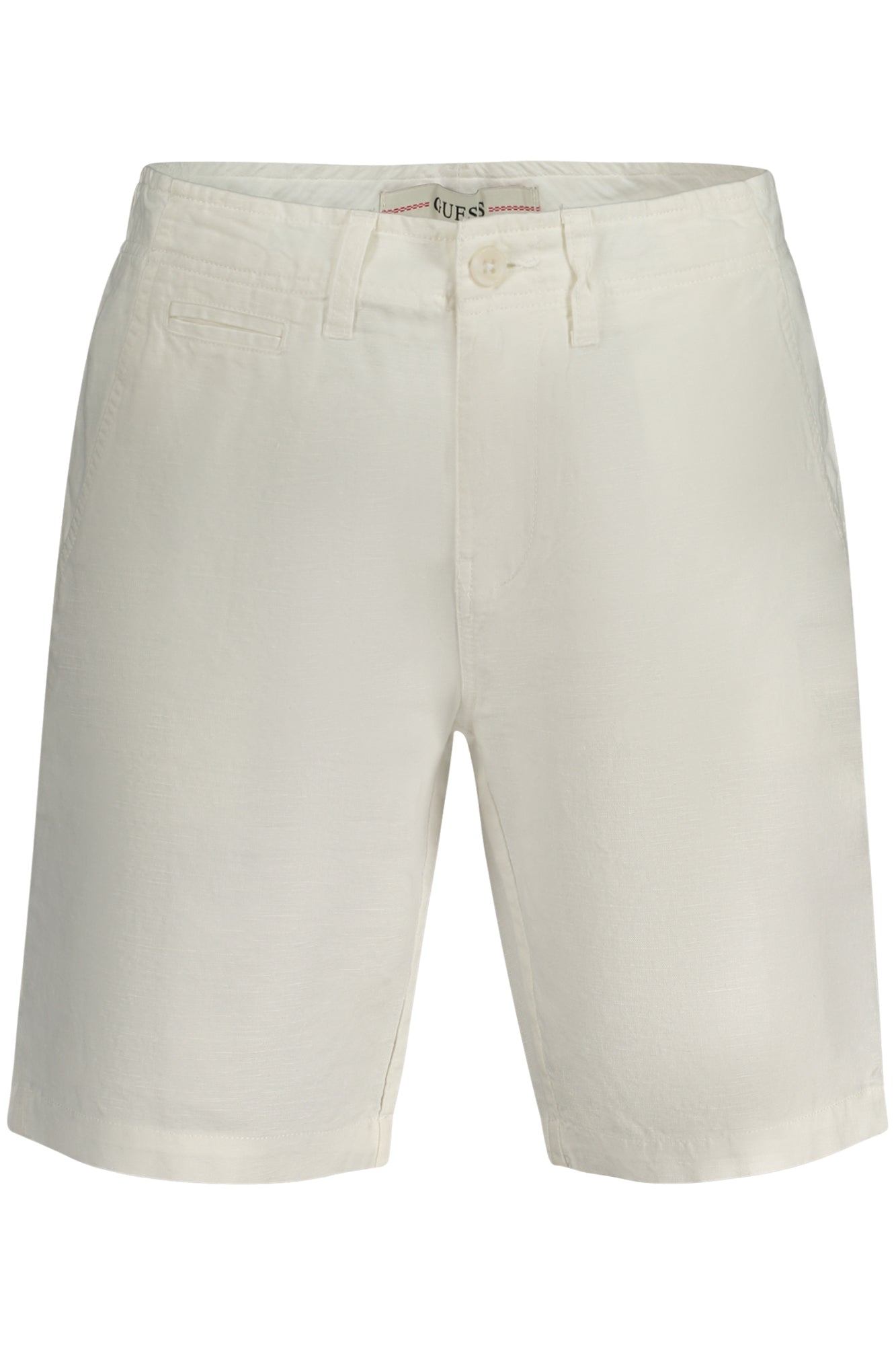 GUESS JEANS Bermudashose Herren Braun – Leinen-Baumwolle-Mix für Sommer Weiß