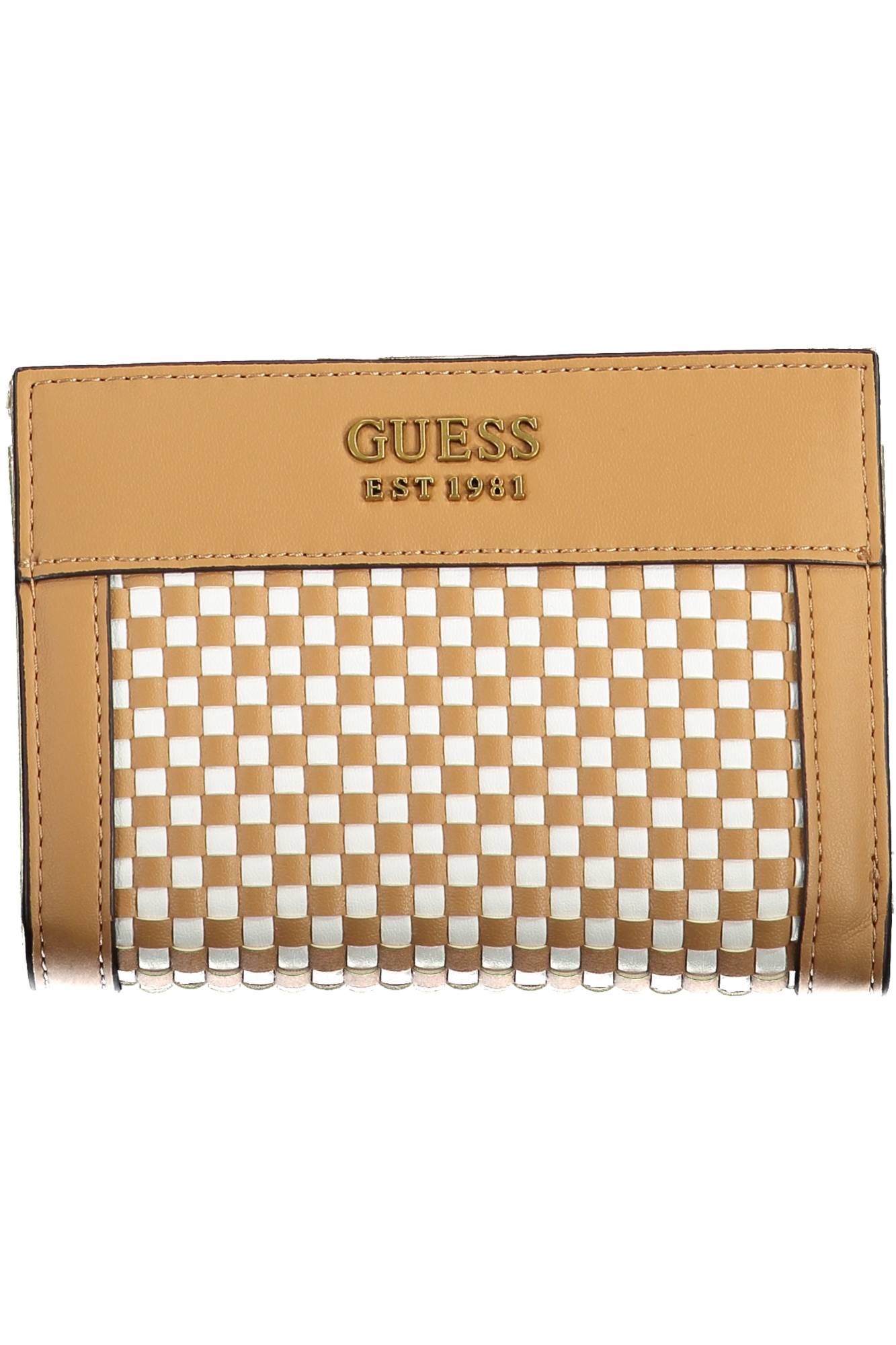 Guess Jeans Damen Geldbörse Schwarz Braun