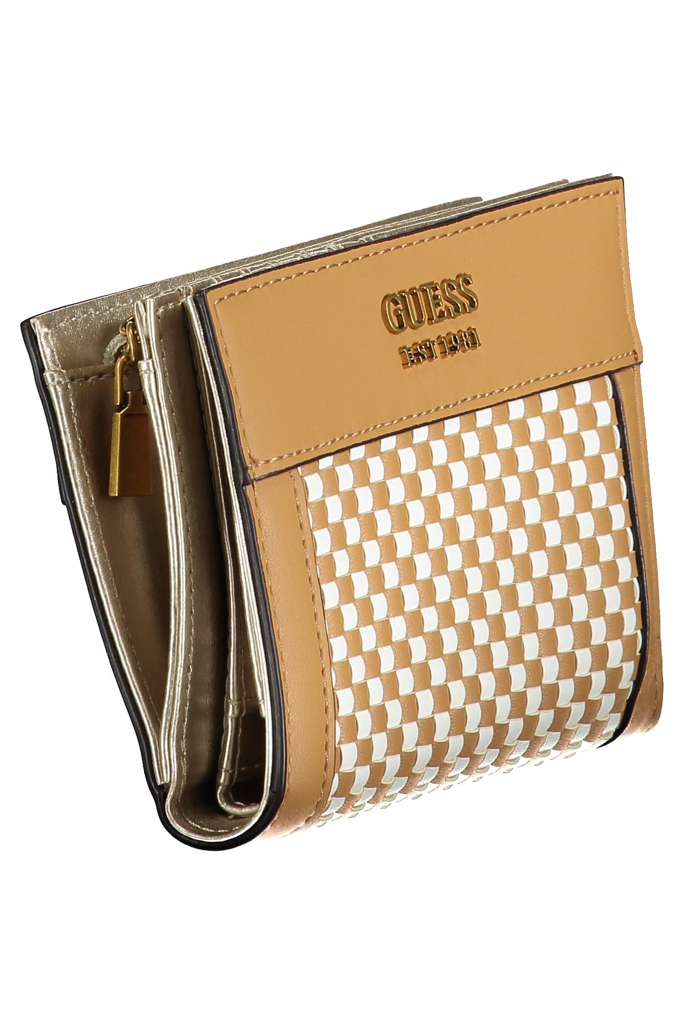 Guess Jeans Damen Geldbörse Schwarz Braun