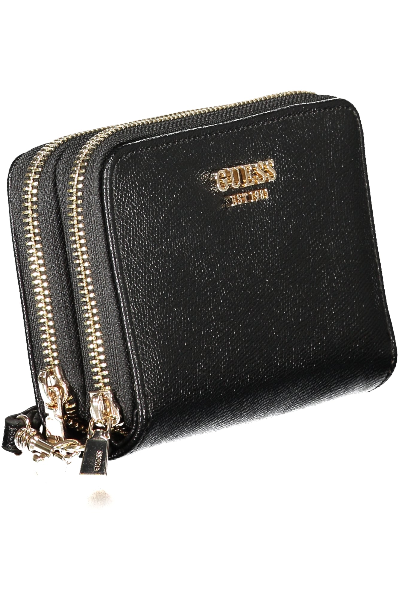GUESS JEANS Damen Brieftasche schwarz – Elegante Geldbörse mit Münzfach Schwarz
