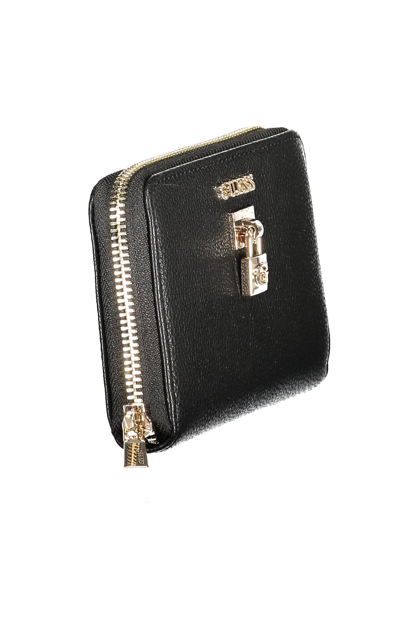 GUESS JEANS Geldbörse Damen – Schwarze Portemonnaie mit Münzfach & Reißverschluss Schwarz