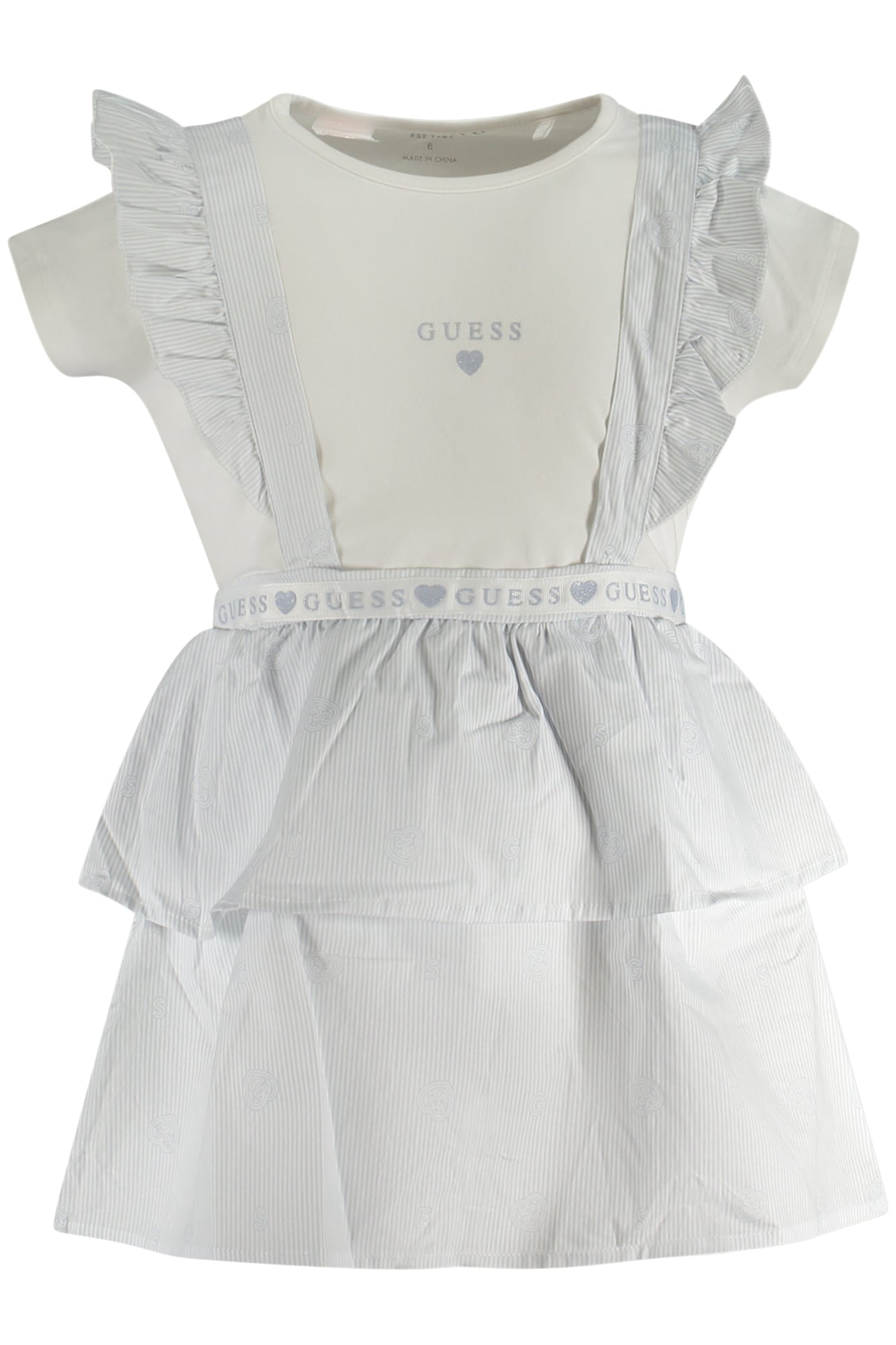 GUESS JEANS KURZARM T-SHIRT MÄDCHEN WEISS Hauptbild