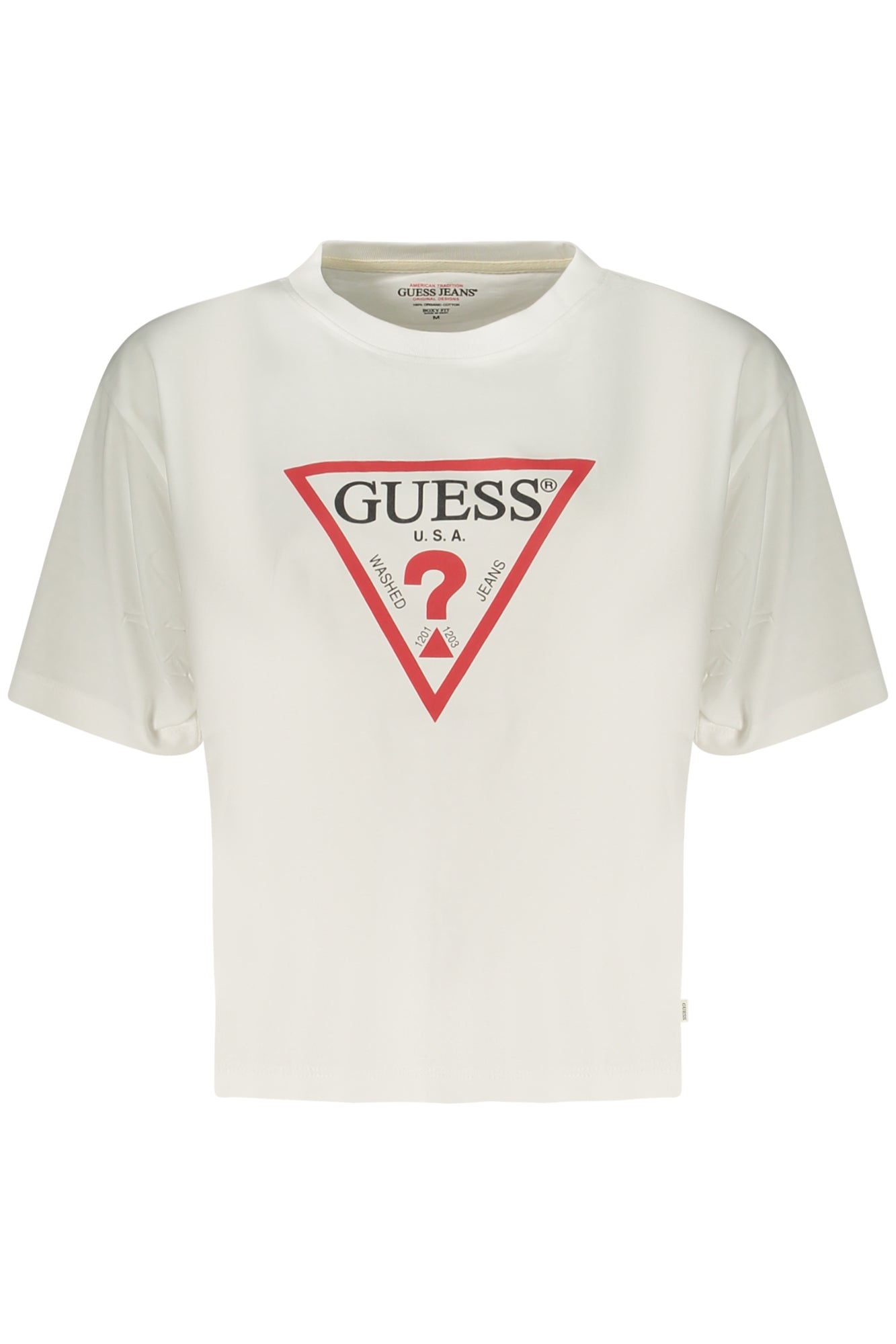 GUESS JEANS DAMEN KURZARM-T-SHIRT WEISS Hauptbild