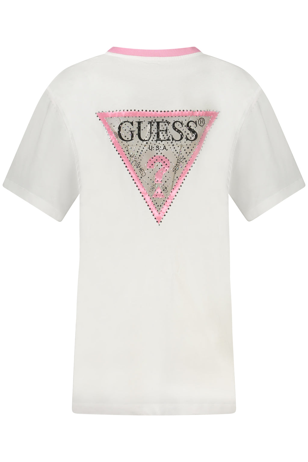 GUESS JEANS KURZARM-T-SHIRT DAMEN WEISS