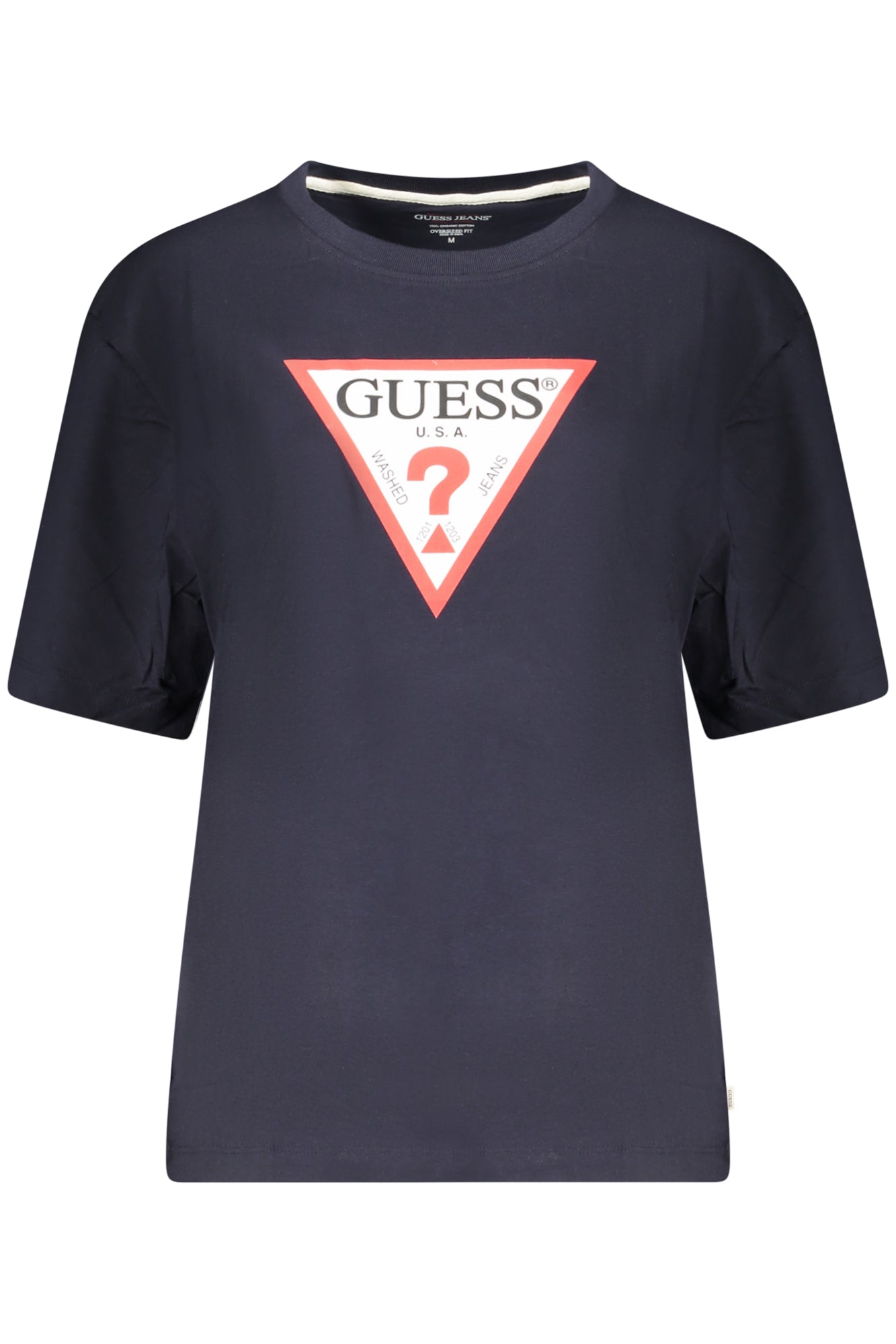 GUESS JEANS Damen T-Shirt Blau – Oversize Bio-Baumwolle | soulluna.de Blau