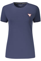 GUESS JEANS DAMEN KURZARM-T-SHIRT BLAU