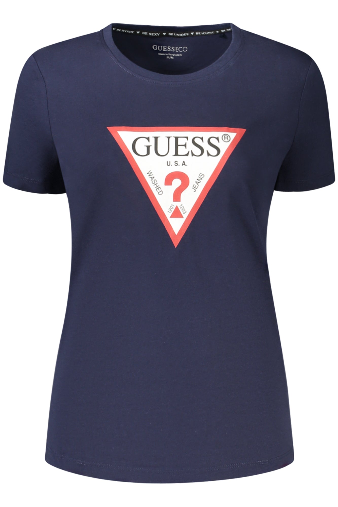 GUESS JEANS DAMEN KURZARM-T-SHIRT BLAU Hauptbild