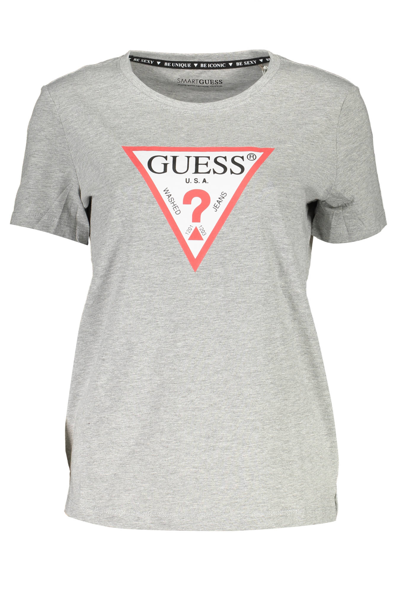 GUESS JEANS KURZARM-T-SHIRT DAMEN GRAU Hauptbild
