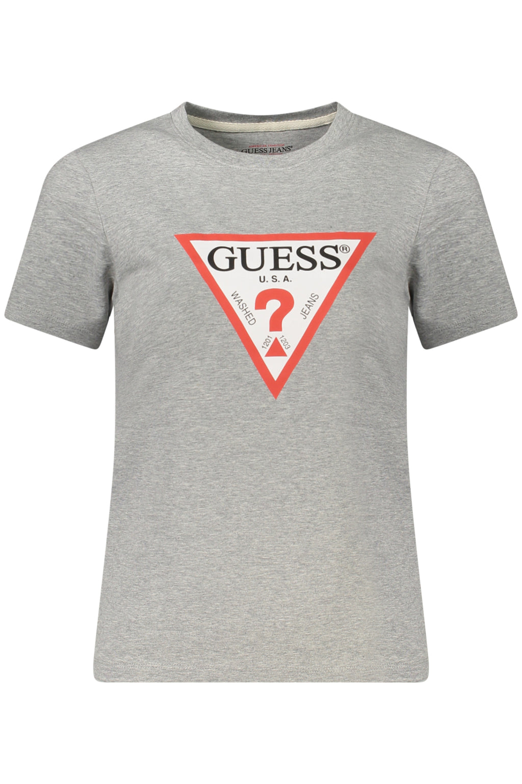 GUESS JEANS KURZARM-T-SHIRT DAMEN GRAU