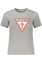 GUESS JEANS KURZARM-T-SHIRT DAMEN GRAU