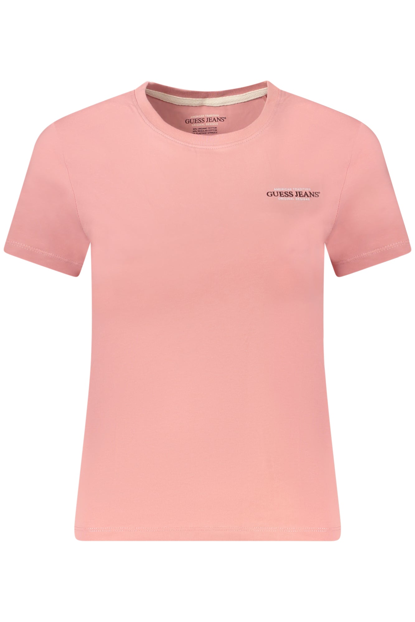 GUESS JEANS Damen T-Shirt Rosa – Slim Fit aus Bio-Baumwolle | soulluna.de Rosa