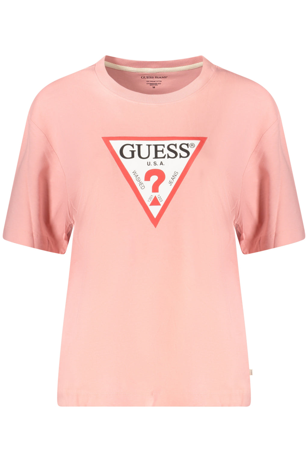 GUESS JEANS DAMEN KURZARM T-SHIRT ROSA