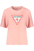 GUESS JEANS DAMEN KURZARM T-SHIRT ROSA