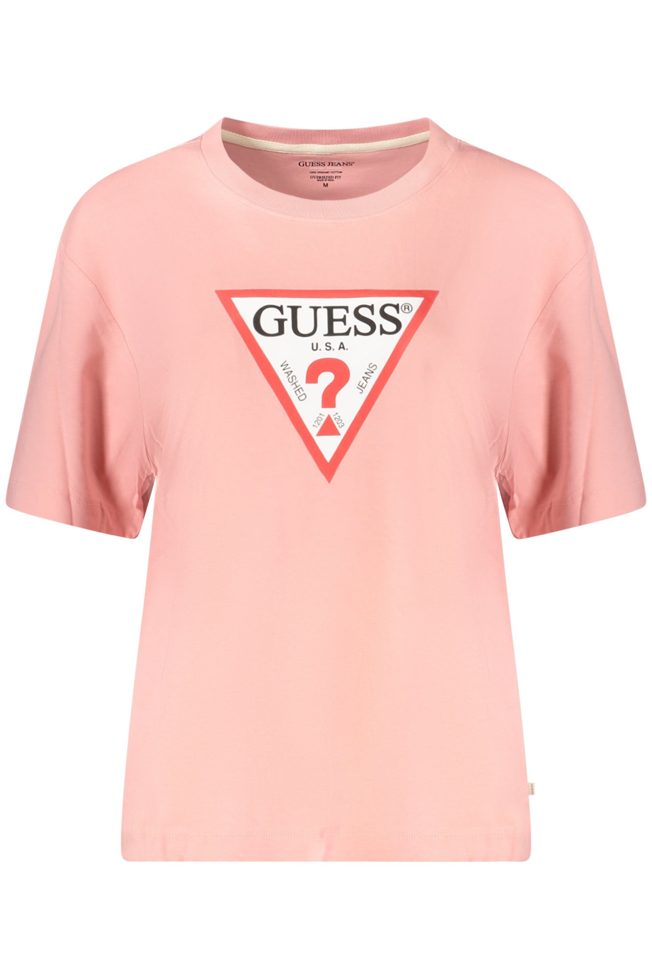 GUESS JEANS Damen T-Shirt Blau – Oversize Bio-Baumwolle | soulluna.de Rosa