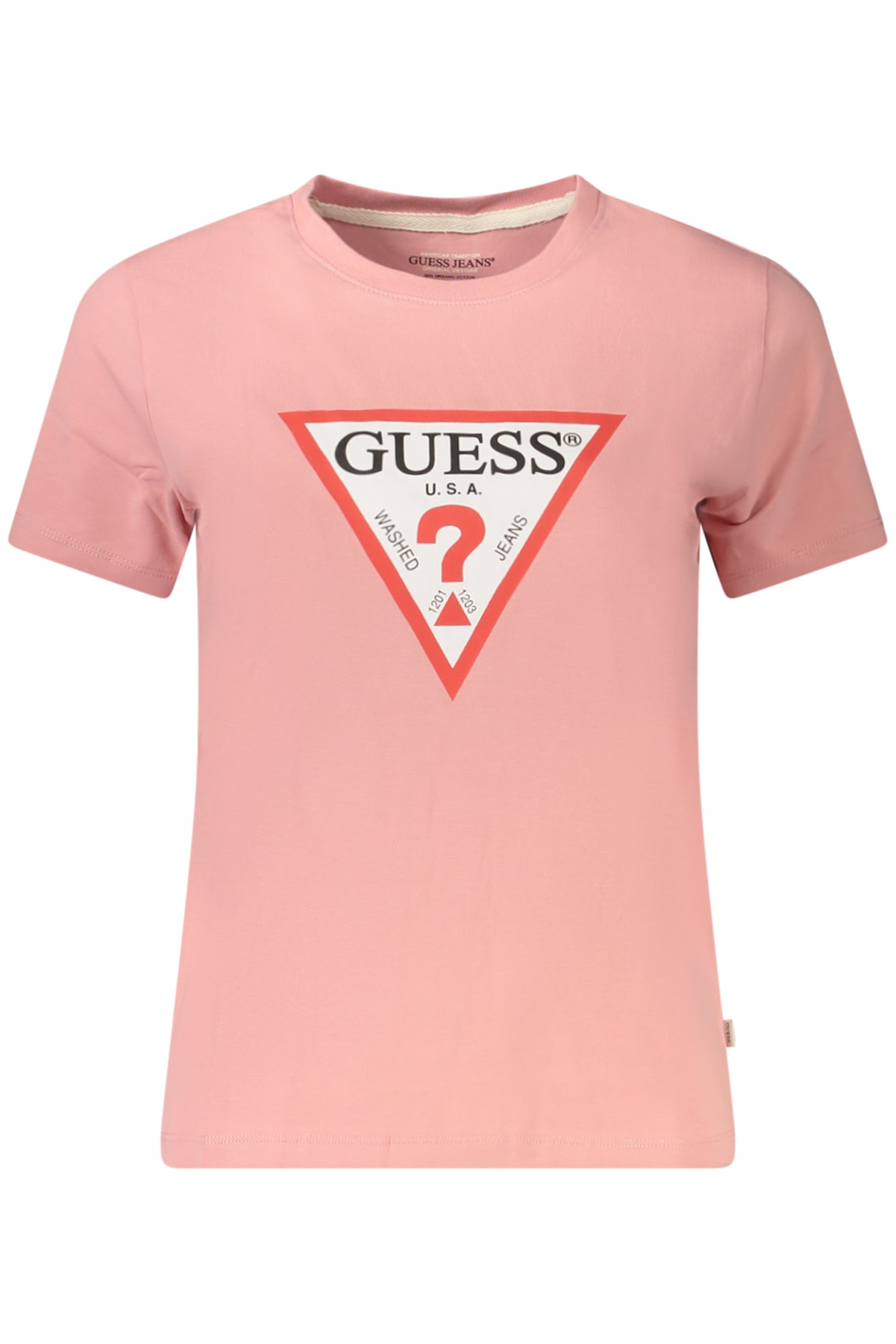 GUESS JEANS DAMEN KURZARM T-SHIRT ROSA Hauptbild