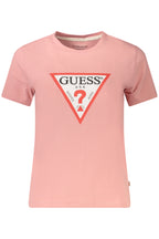 GUESS JEANS DAMEN KURZARM T-SHIRT ROSA