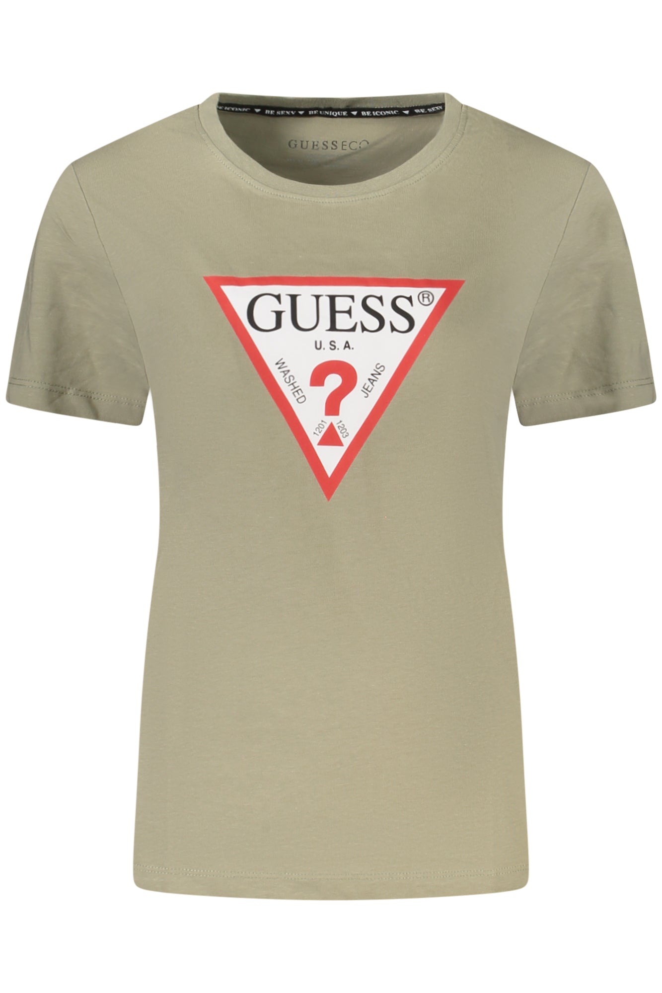 GUESS JEANS GRÜNES DAMEN-KURZARM-T-SHIRT Hauptbild