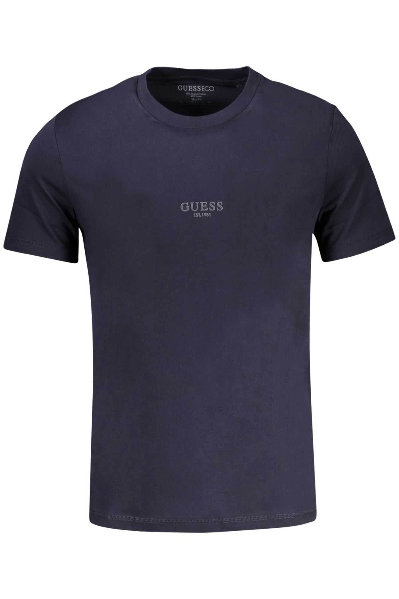 GUESS JEANS Herren T-Shirt – Slim Fit, aus Baumwolle Blau