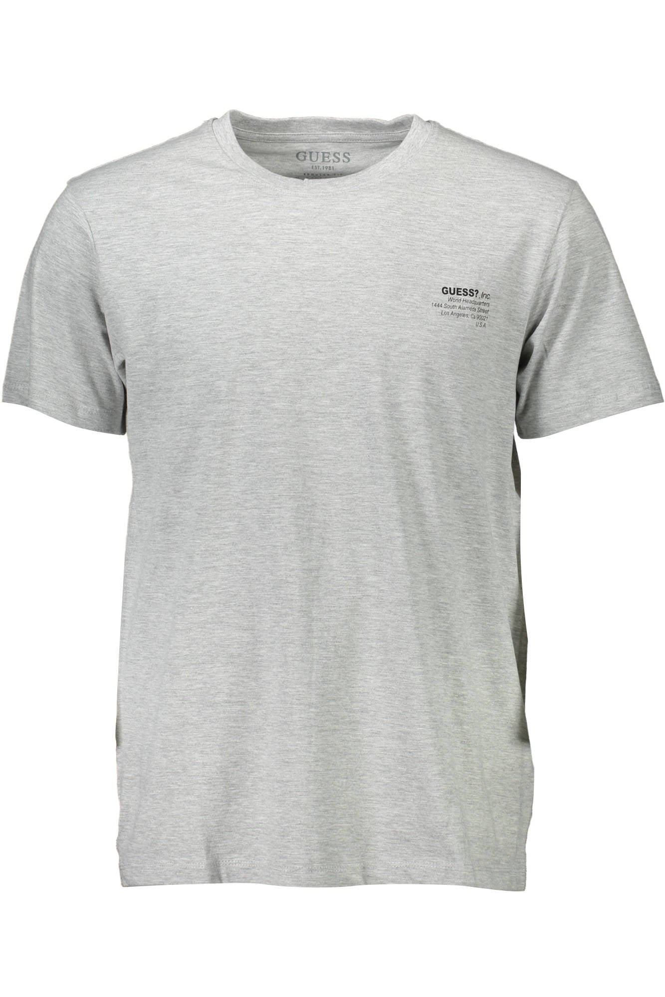 GUESS JEANS Kurzarm-T-Shirt Herren Grau – Logo-Print für Freizeit & Alltag Grau