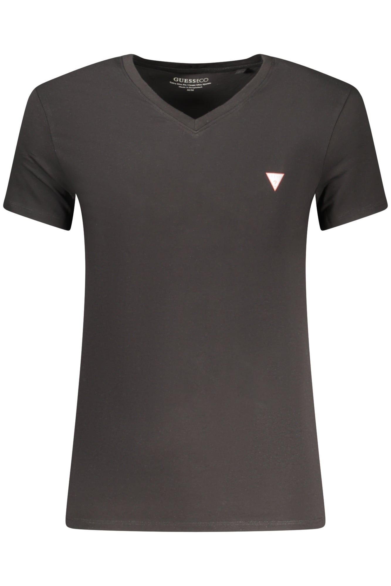 GUESS JEANS T-Shirt Herren – Kurzarm aus Bio-Baumwolle mit Logo-Print Schwarz