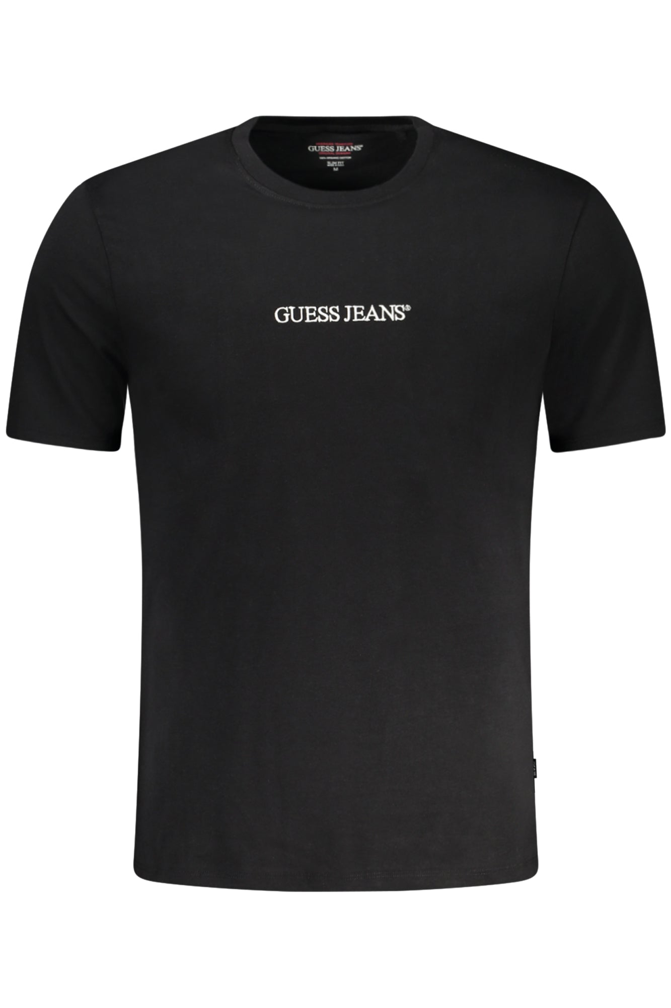 GUESS JEANS Herren T-Shirt – Slim Fit, aus Baumwolle Schwarz